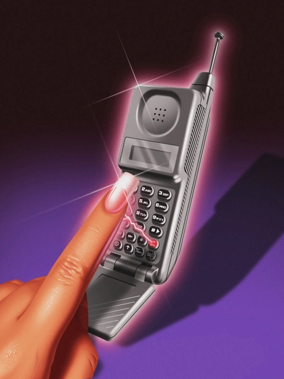 A Pinterest pin added by youssefbnkhalifa on Jan 13, 2025. The author is gaborb. May present: feature phone.