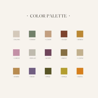 A cover of "COLOR PALETTE" cluster. The owner is anajdf. The cluster consists of 1 element.