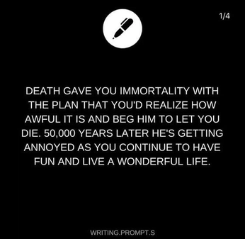 A cover of "writing prompts" cluster. The owner is khaleesiniecie. The cluster consists of 309 elements.