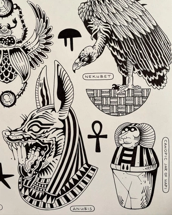 A cover of "Tattoo designs , create" cluster. The owner is paprikatavares. The cluster consists of 5 elements.