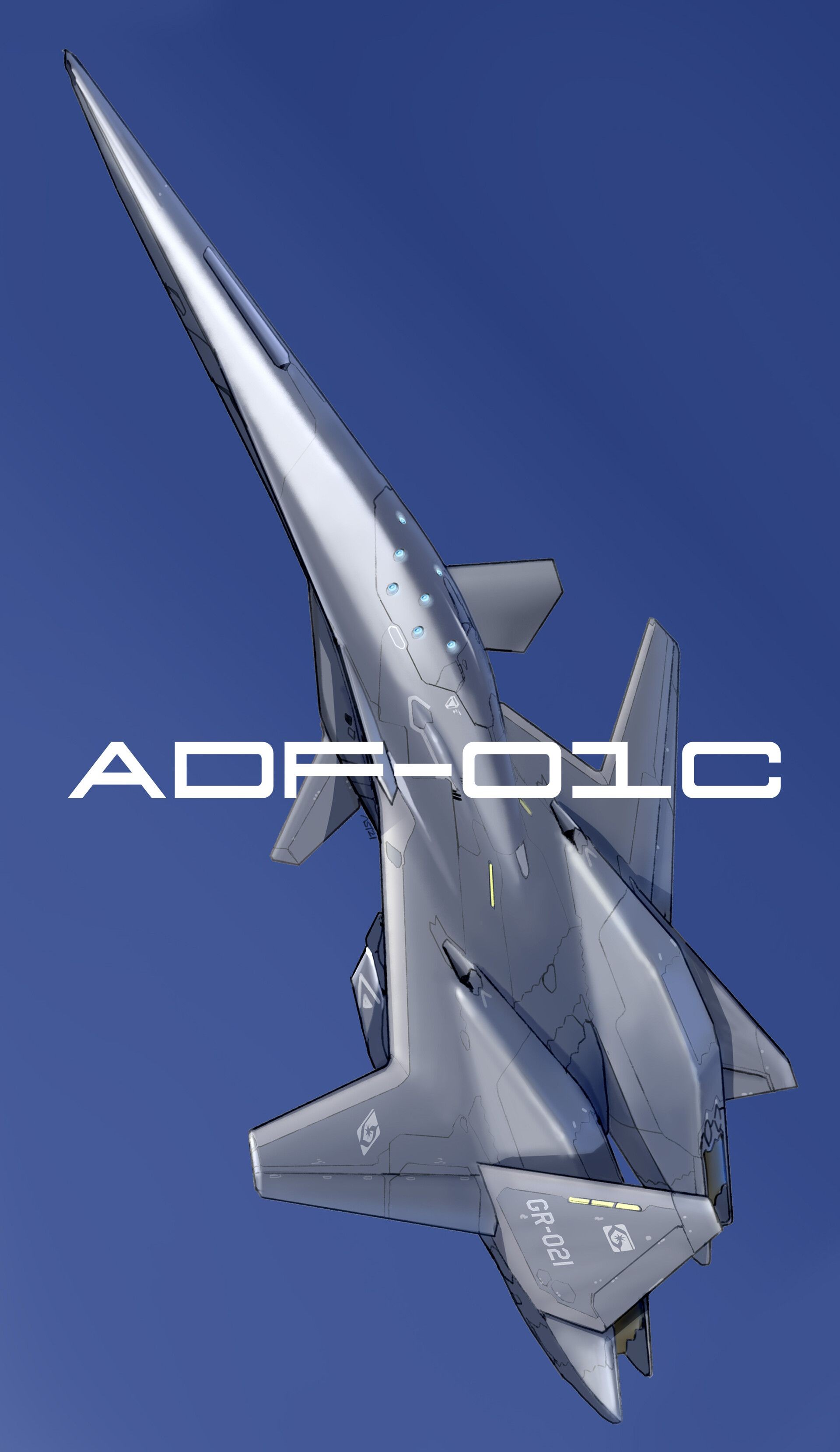 Concept illustration of the ADF-01C Falken-E aircraft by Kira.