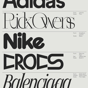 A cover of "typography fills my soul" cluster. The owner is jennafv. The cluster consists of 10 elements.