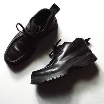 A cover of "shoes" cluster. The owner is kwaku. The cluster description is "[ shoos ] : footwear, the clothing that grounds us.". The cluster consists of 58 elements.