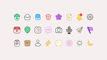 A cover of "Icons" cluster. The owner is mathiasl. The cluster consists of 1 element.