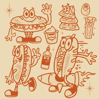 A cover of "Hotdog" cluster. The owner is amandawgs. The cluster consists of 4 elements.