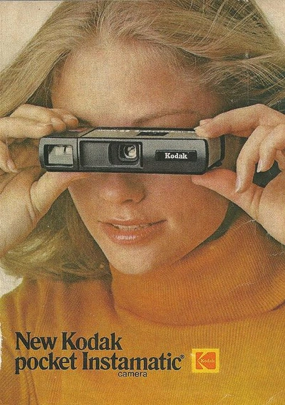 A Pinterest pin added by halliekathryn on Nov 14, 2024. The author is libby. May present: kodak camera 1970s ad, 1970s, kodak, camera, instamatic.