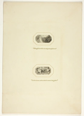 Study for a plate from The Triumphs of Temper, in the 1796 Royal Engagements Pocket Book