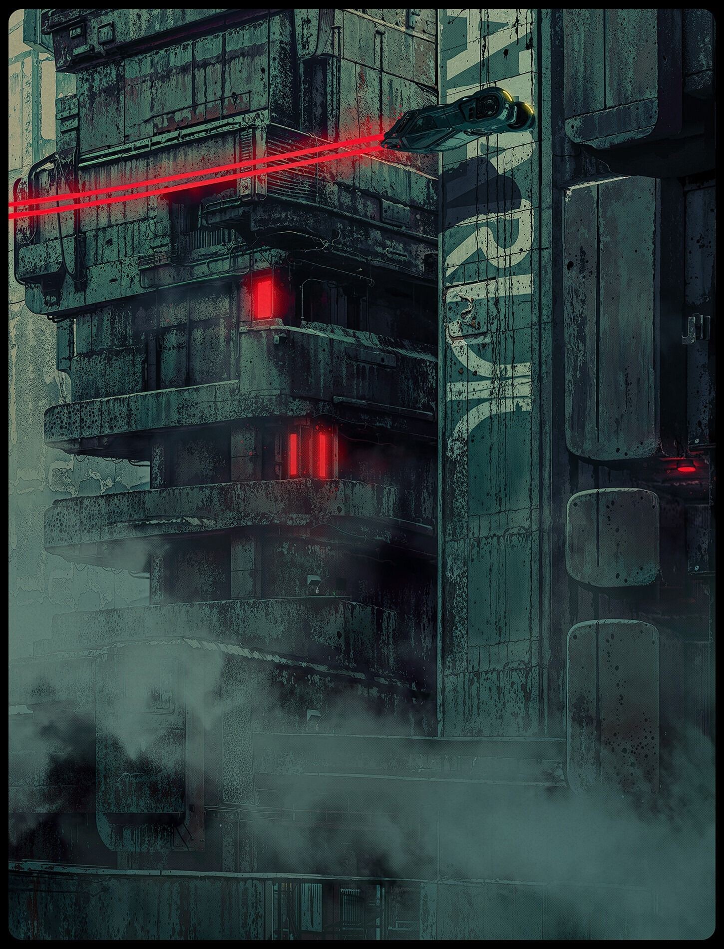 A Pinterest pin added on Oct 15, 2024. The author is David. May present: pascal blanche blade runner, art, digital art.