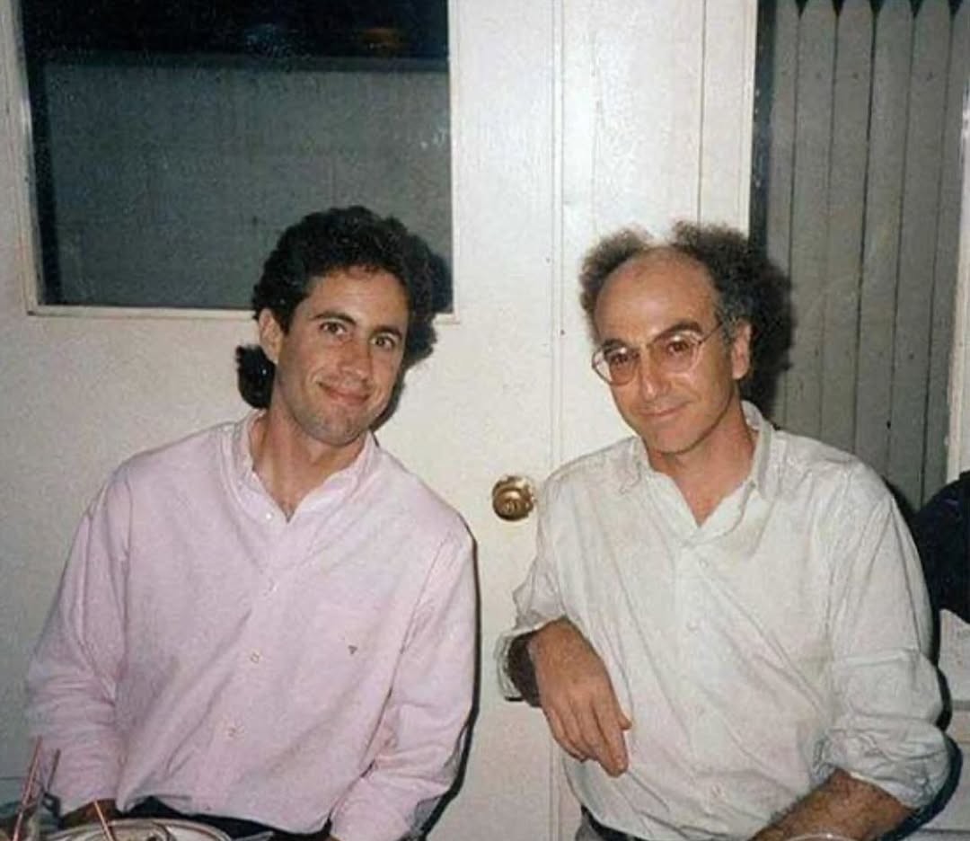 Jerry Seinfeld and Larry David in 1989, around the time they created the sitcom 'Seinfeld'.
