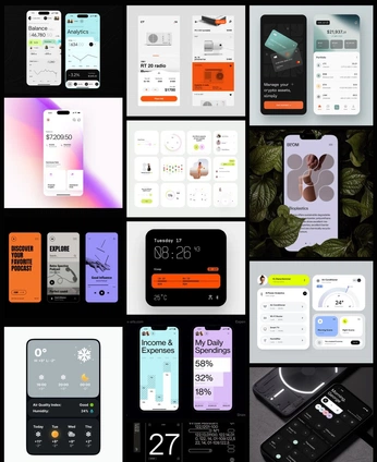 A cover of "UI / UX Design" cluster. The owner is jadeeva. The cluster consists of 2 elements.