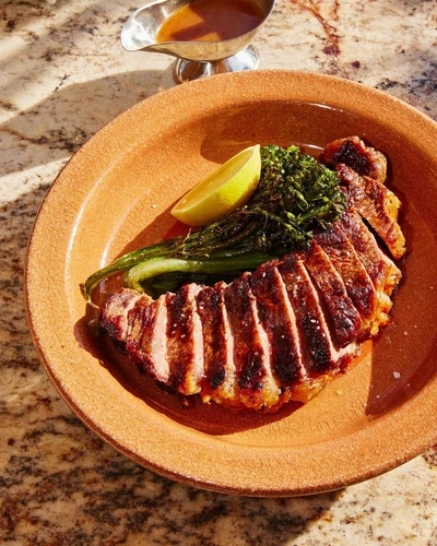 An Instagram  post added on Jul 03, 2024. The author is @giagiagiamtl. May present: sashimi, steak, roast beef, churrasco, pork.