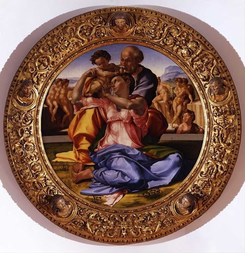 An article "Doni 'Tondo' - Michelangelo Buonarroti - Google Arts & Culture" added by fre on Oct 06, 2025. May present: tondo doni, doni tondo, uffizi galleries, art, painting.