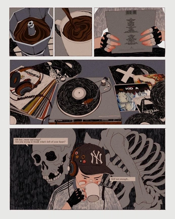 A cover of "art: comics" cluster. The owner is kiieyla. The cluster consists of 4 elements.