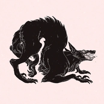 A cover of "the hounds" cluster. The owner is lucyinfurs. The cluster description is "august's hellhounds, visual inspo". The cluster consists of 53 elements.