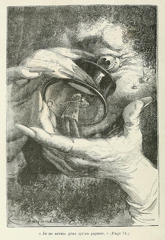 An image added by cosmos on Jul 11, 2024. May present: émile antoine bayard, around the moon, from the earth to the moon, illustration.