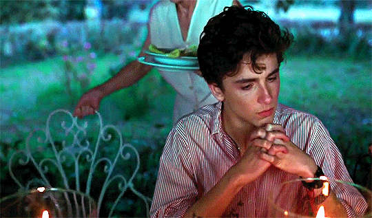 A still of Timothée Chalamet as Elio Perlman in the 2017 film Call Me by Your Name.