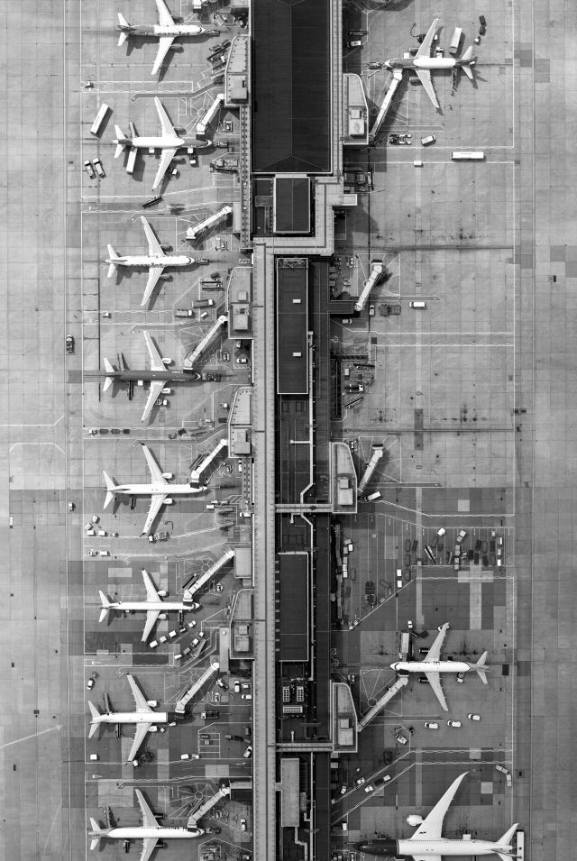 A Pinterest pin added by coleleach on Mar 08, 2025. The author is @ziryab58. May present: monochrome, airport.