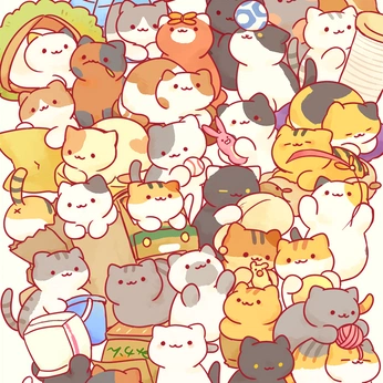 A cover of "kawaii kittens" cluster. The owner is librarifran. The cluster consists of 49 elements.