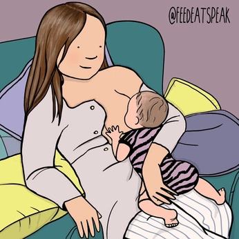 A cover of "Breast feeding" cluster. The owner is lilack. The cluster consists of 2 elements.