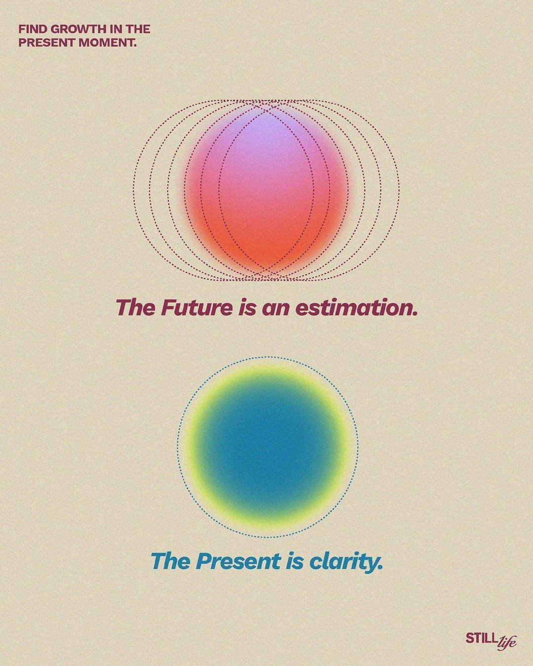 An Instagram  post added by luca on Aug 28, 2021. The author is @still.life. May present: font, ball, sphere.