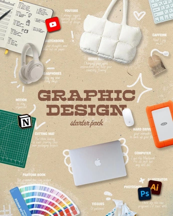 A cover of "GRAPHIC DESIGN" cluster. The owner is drewtan. The cluster consists of 6 elements.