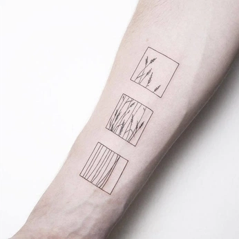 A cover of "Tattoos" cluster. The owner is charlie.mo. The cluster consists of 3 elements.