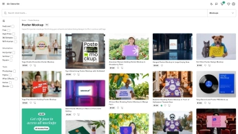 A cover of "Free poster mockup" cluster. The owner is yadsagar099. The cluster consists of 1 element.
