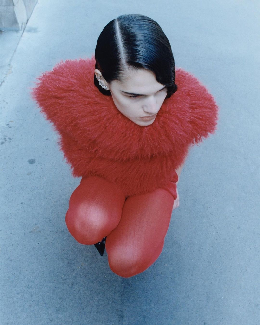 Lucy Rosiek in Theunissen for LOVE WANT issue #33. Photo by Lola Banet.