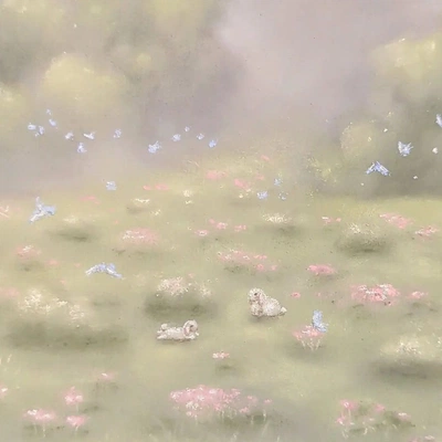 An Instagram  post added by kiki on Jan 06, 2024. The author is @trashkittyart. May present: sky, water, plant, terrestrial plant, body of water.