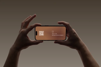 A cover of "iPhone with color" cluster. The owner is devicegraphics. The cluster description is "iPhone Collection by Device.Graphics™ with an orange hue background". The cluster consists of 43 elements.