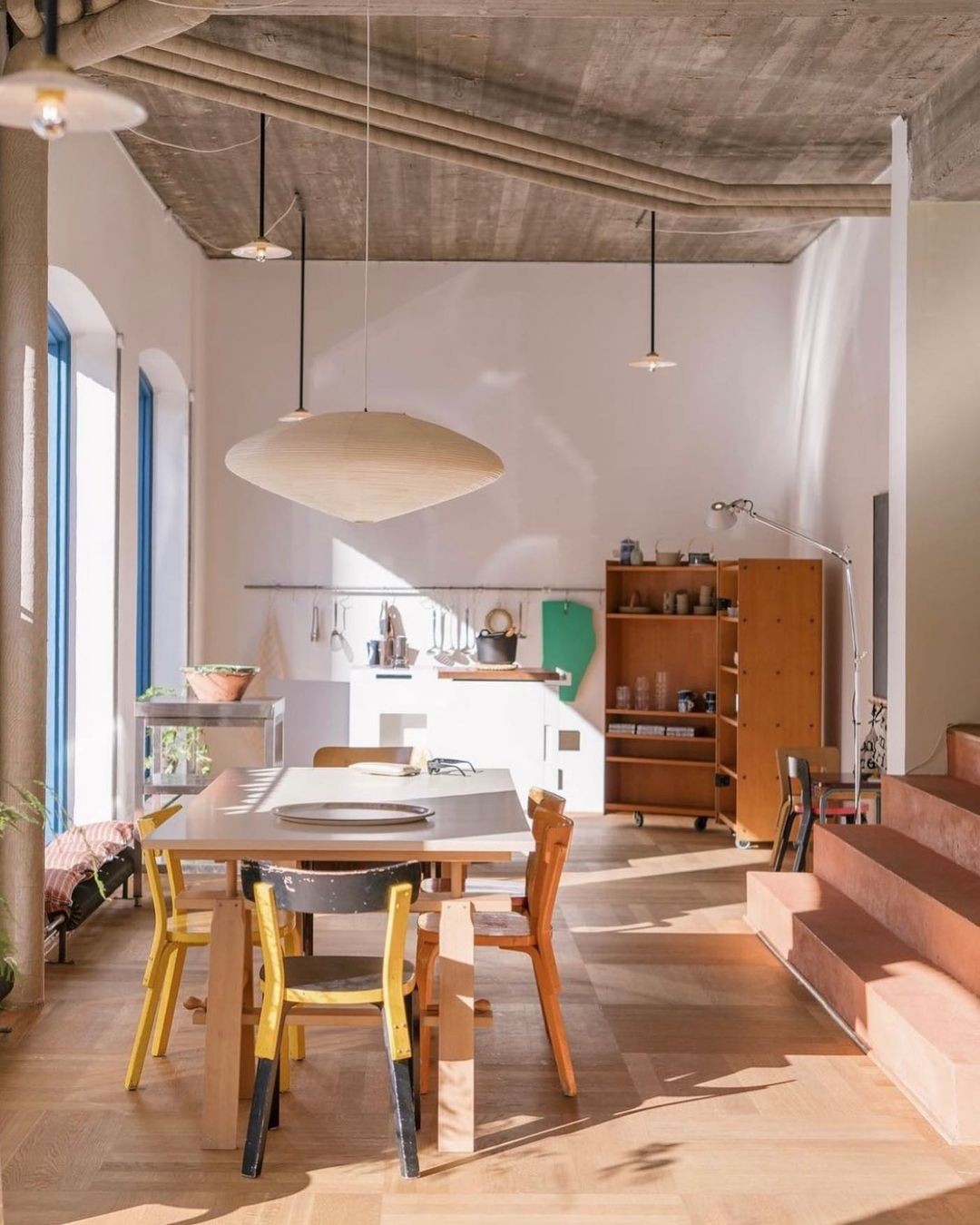 An Instagram  post added by nogagoldman on Nov 22, 2023. The author is @design___inspiration___. May present: ceiling, floor, interior design, table, furniture.