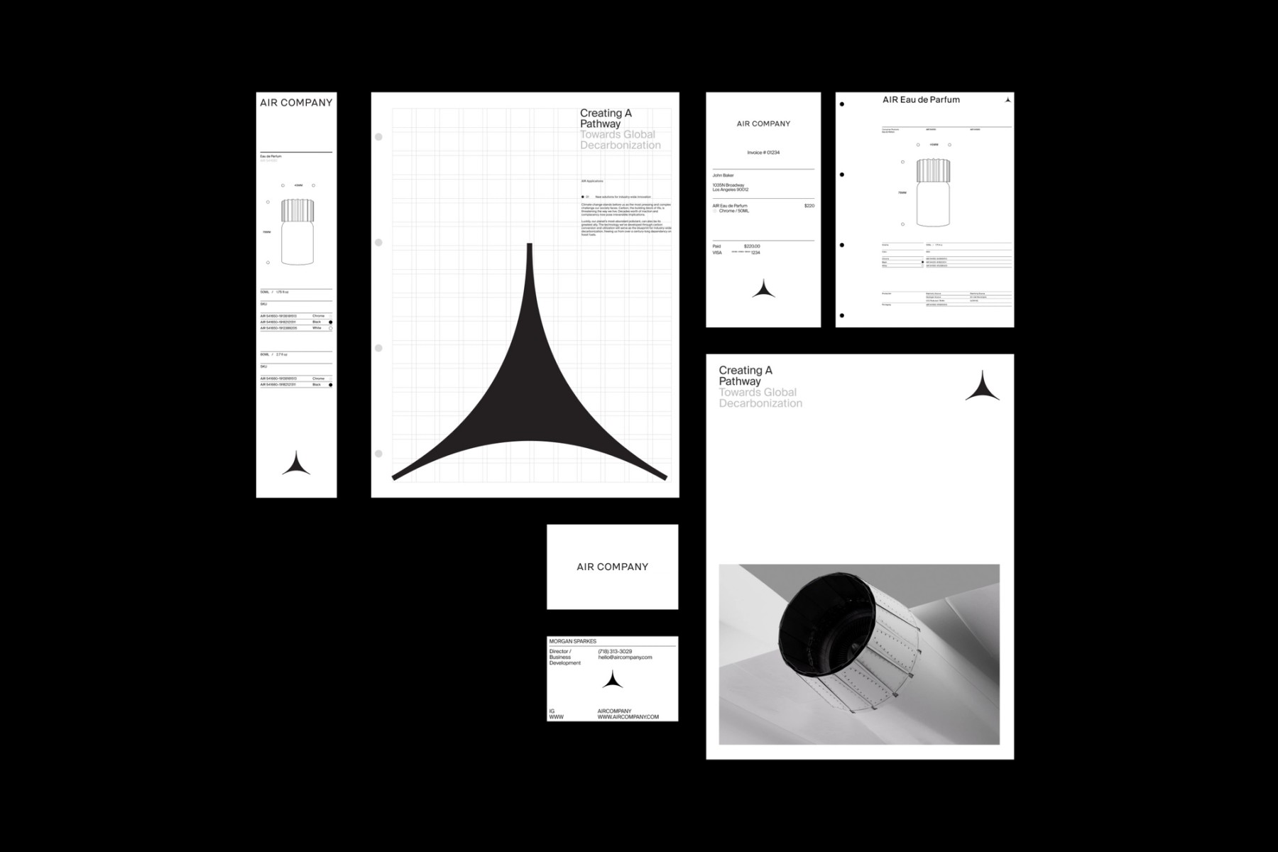 Brand identity for Air Company by Mouthwash Studio with typeface by Moniker, 2022.