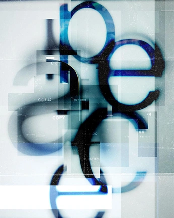 A cover of "TEXT DESIGN" cluster. The owner is matthewfahey. The cluster consists of 18 elements.