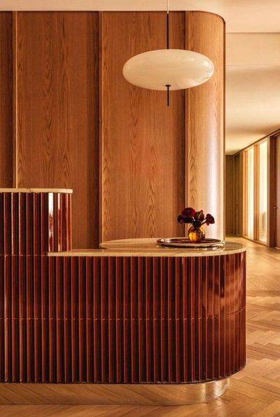 The Harvey interior in Paris by RDAI, with a Model 2065 lamp by Gin ...