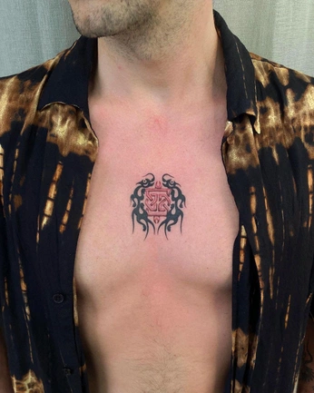 A cover of "Tattoo with Hanko Inspo" cluster. The owner is davidle. The cluster consists of 22 elements.