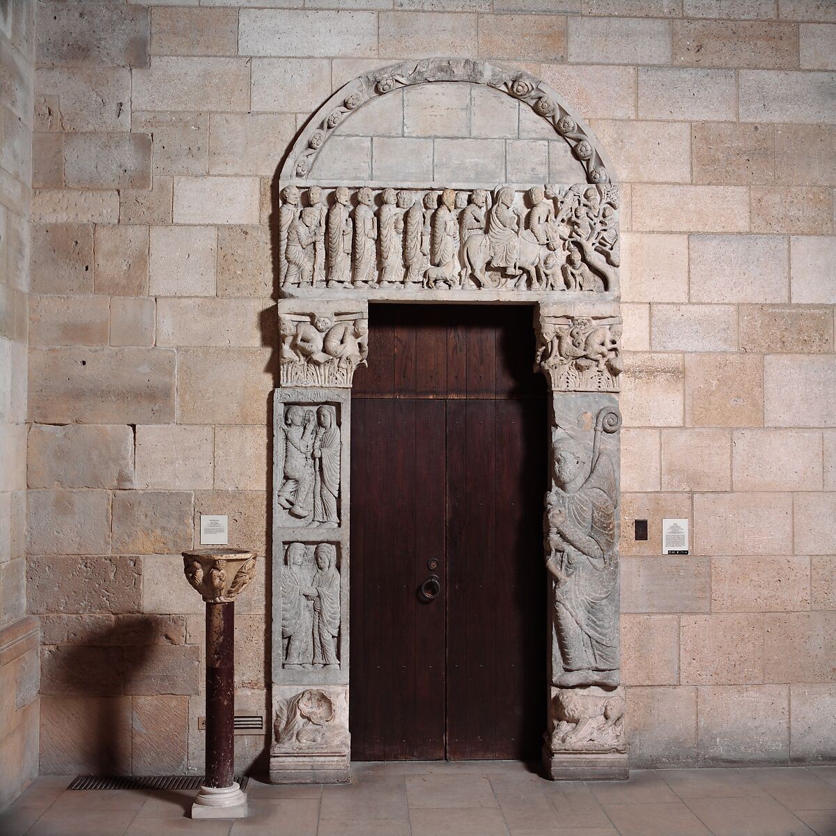 Marble Portal from the Church of San Leonardo al Frigido by sculptor Biduino, c. 1175.