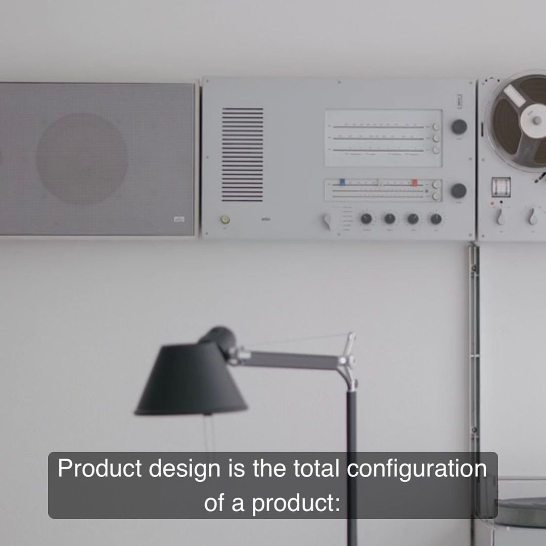 An Instagram  post added on Mar 23, 2024. The author is @braun_collector. May present: less but better, product design, design, helvetica, objectified, urbanized: the complete interviews, gas.