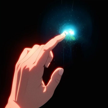 A cover of "touching" cluster. The owner is ana. The cluster description is "proximity, sensing, oneness of things, holding". The cluster consists of 67 elements.