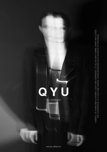 A cover of "QYU / FW24" cluster. The owner is qyu.official. The cluster description is "QYU FW 2024 Collection #QYU". The cluster consists of 82 elements.