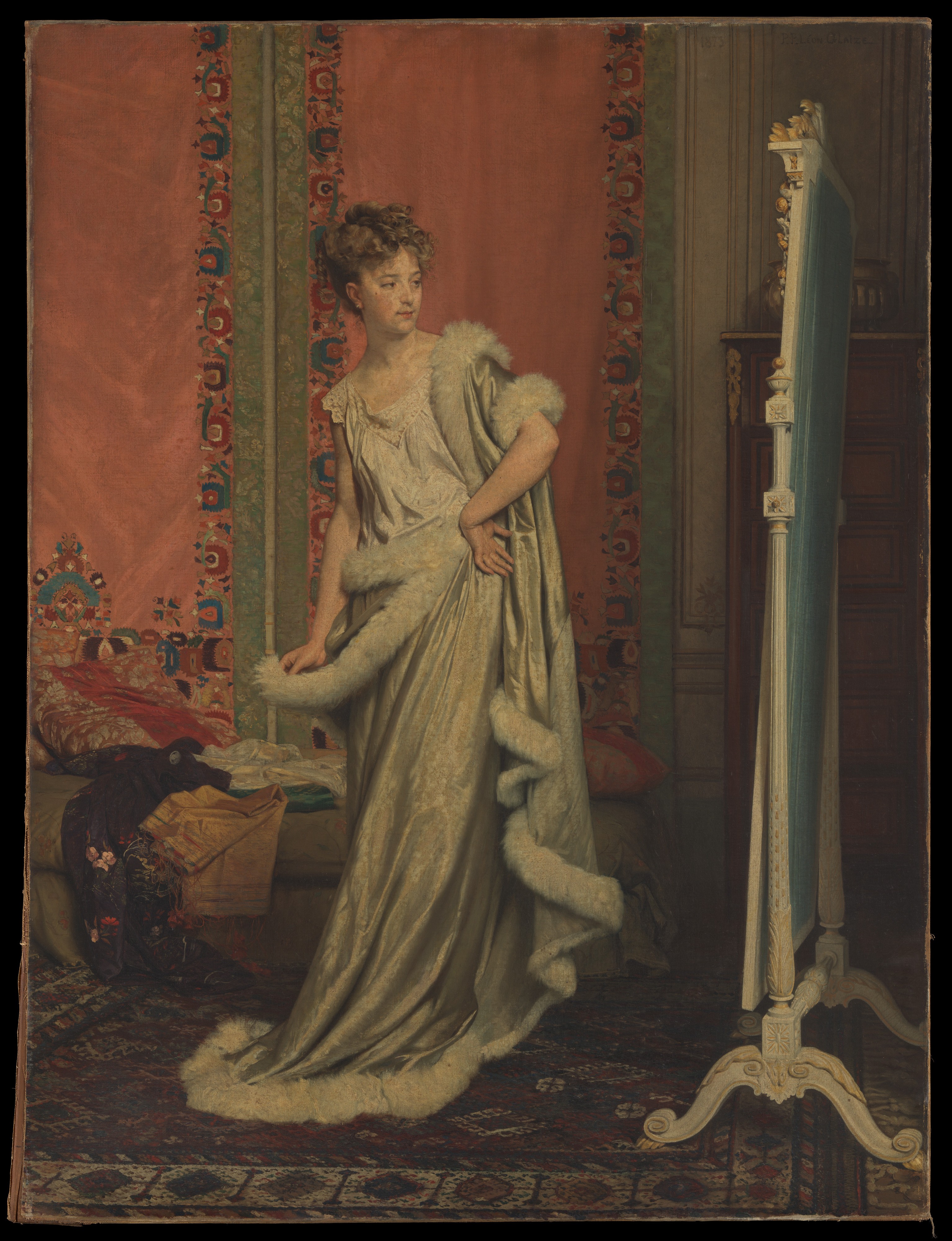An image added by cosmos on Jul 11, 2024. May present: pierre paul leon glaize before the mirror, before the mirror, the metropolitan museum of art, painting, woman with a mirror.
