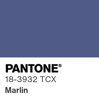 A cover of "Pantone, Marlin" cluster. The owner is sarahlindsay. The cluster description is "PANTONE 18-3932 Marlin / #515B87 - References for Inspiration ". The cluster consists of 81 elements.