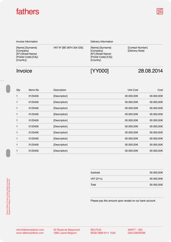 A cover of "Invoice Design" cluster. The owner is designerjoseph. The cluster consists of 11 elements.