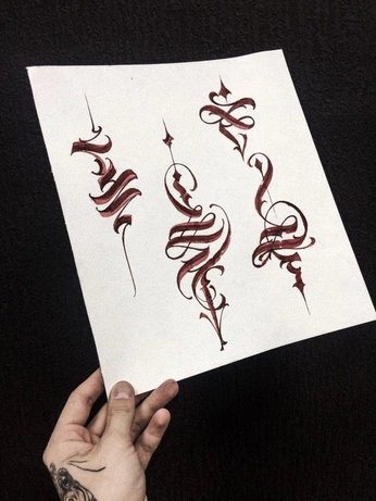 A cover of "lettering" cluster. The owner is vistabluer. The cluster consists of 2 elements.