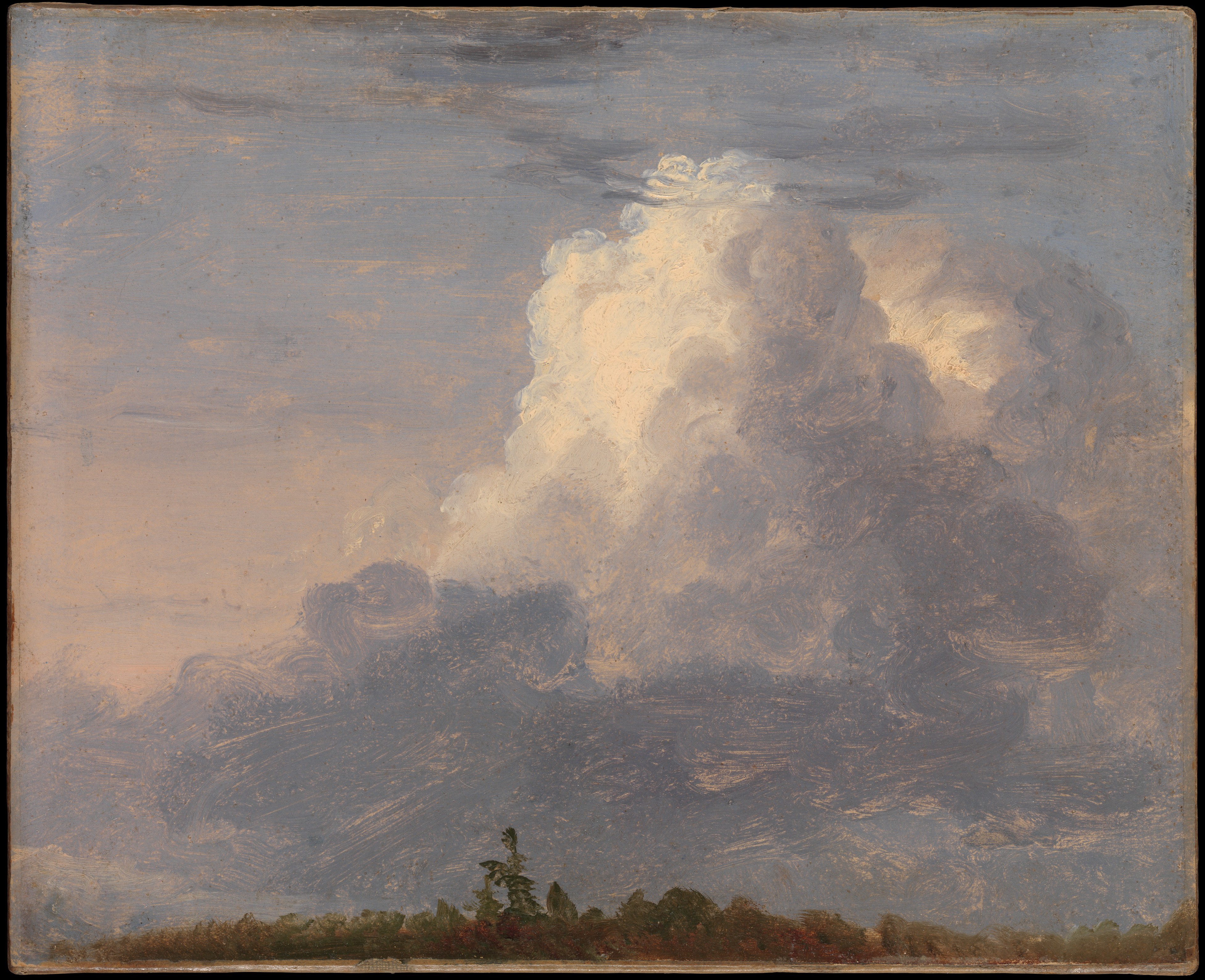 An image added by cosmos on Jul 11, 2024. May present: thomas cole artist clouds, the metropolitan museum of art, thomas cole's journey: atlantic crossings, painting, the pilgrim of the cross at the end of his journey (part of the series the cross and the world).