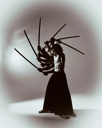 A cover of "Samurai tattoo aesthetic" cluster. The owner is chillinn.102. The cluster consists of 25 elements.