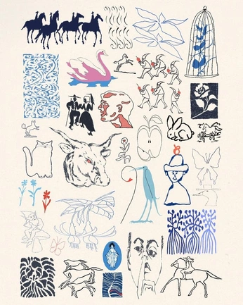 A cover of "Painting + Drawings" cluster. The owner is ramonuh. The cluster consists of 6 elements.