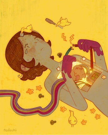 A cover of "Illustrations" cluster. The owner is snake.sketches. The cluster consists of 58 elements.