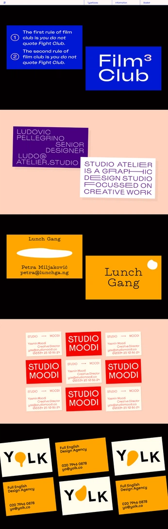 A cover of "Type Foundry Websites" cluster. The owner is lapaninja. The cluster consists of 22 elements.