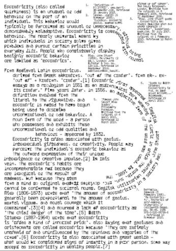 A cover of "perfect illiterates" cluster. The owner is evvy.jt. The cluster consists of 539 elements.