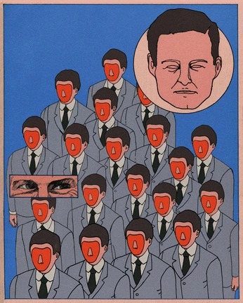 A cover of "editorial illustration" cluster. The owner is dicebourbon. The cluster consists of 4 elements.